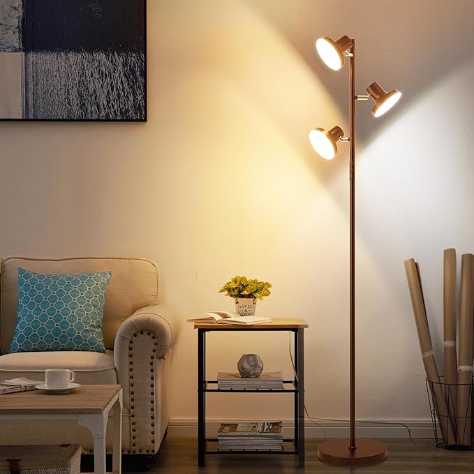 SIBRILLE 36W LED Tree Floor Lamp, Modern Dimmable Standing Lamp