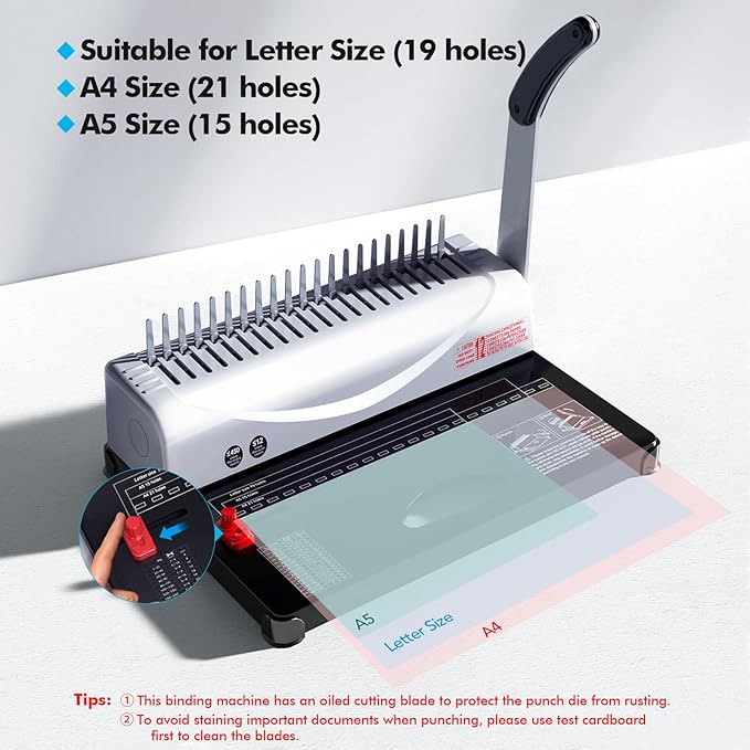 MAKEASY Binding Machine, 450 Sheets, Comb Binding Machines