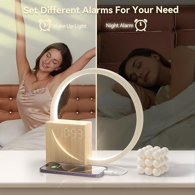 Vivilumens Sunrise Alarm Clock for Heavy Sleepers Adults, Wake-up Light