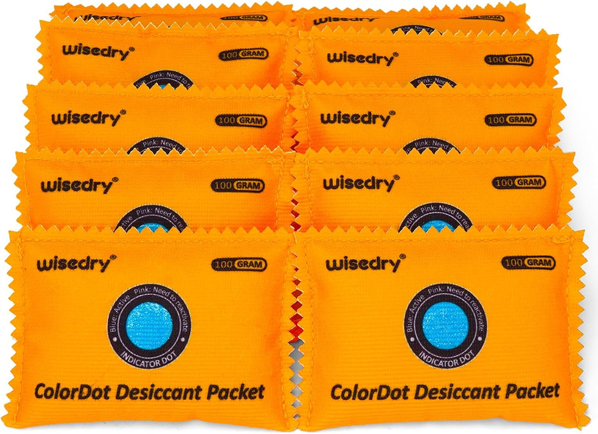 wisedry 100g Rechargeable Desiccant Packs (10 Packs)