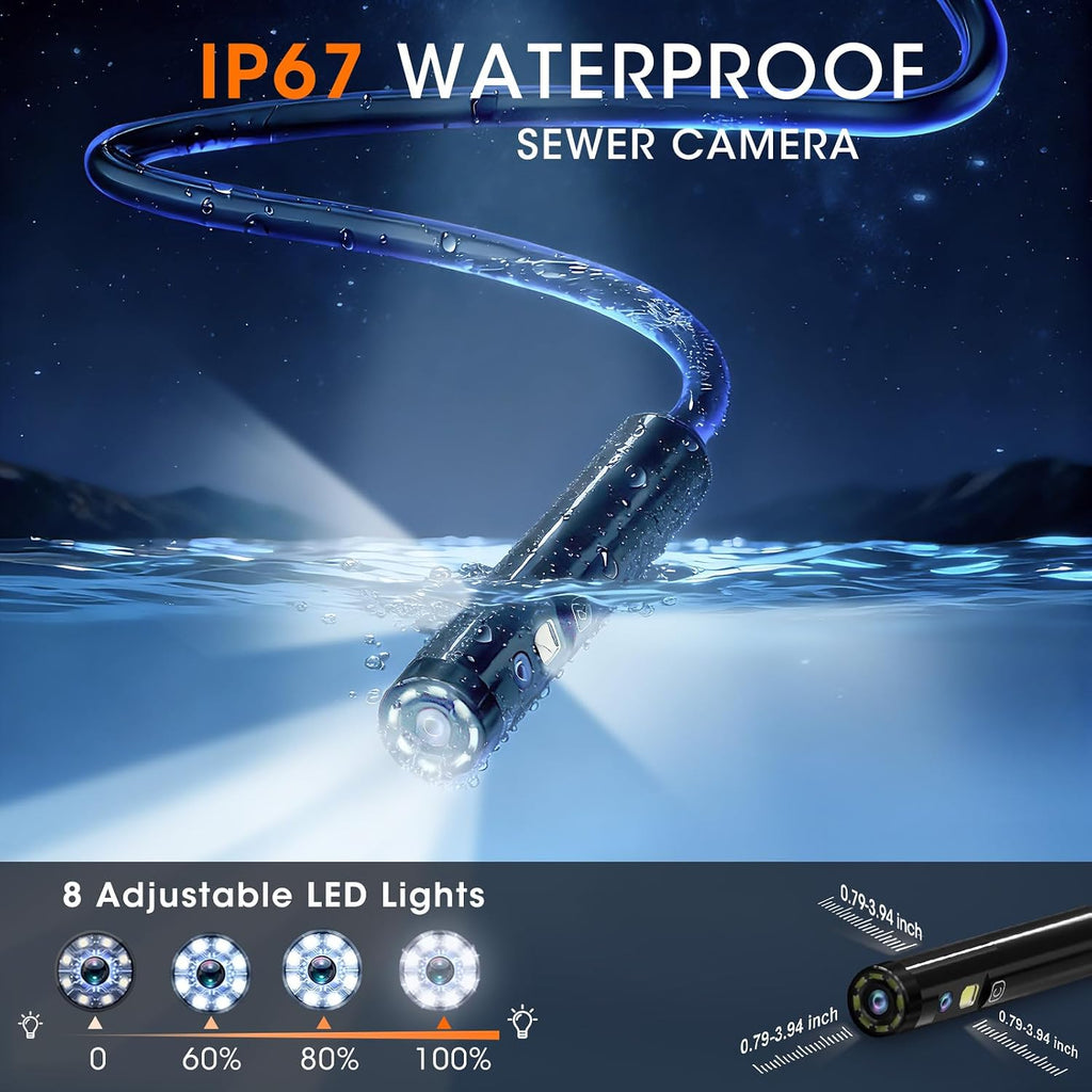 endoscope camera with light, inspection camera for sewer, package contents