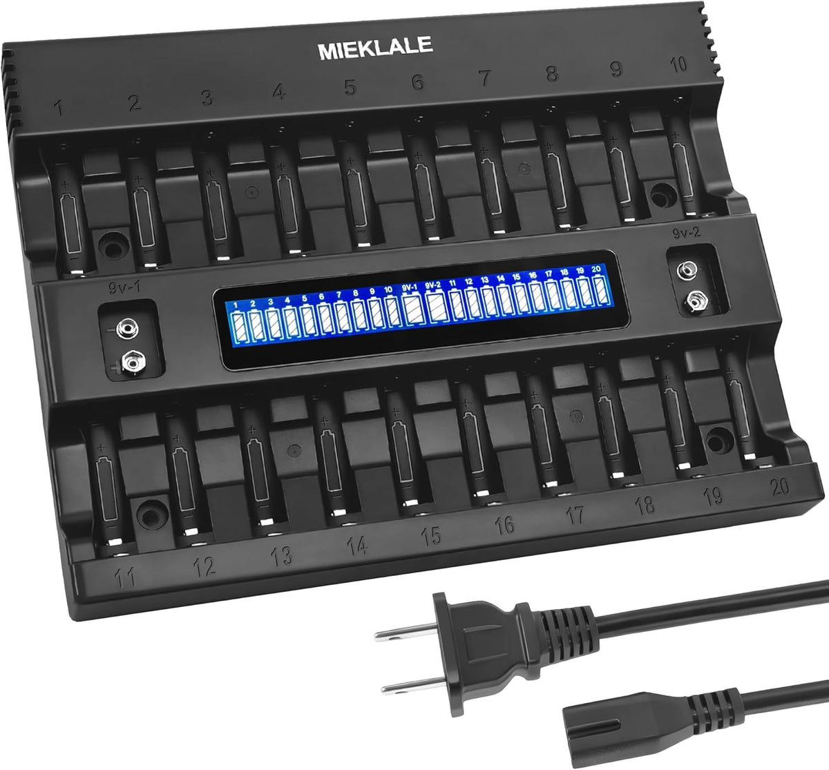 MIEKLALE 20+2 Bay AA AAA Battery Charger