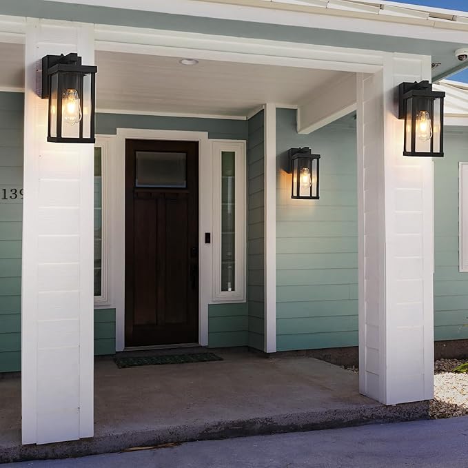 JOKAONOTL Dusk to Dawn Porch Lights (2 PC)