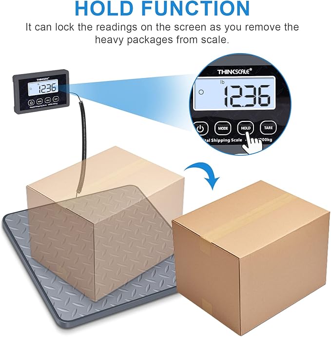 THINKSCALE Shipping Scale, 440 lbs/1 oz Highly Accurate Postal Scale