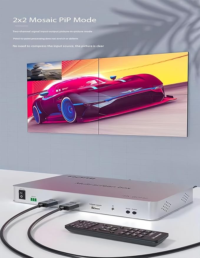 4K 2x2 Video Wall Controller&Multi-Screen Box point-to-point processor HDMI