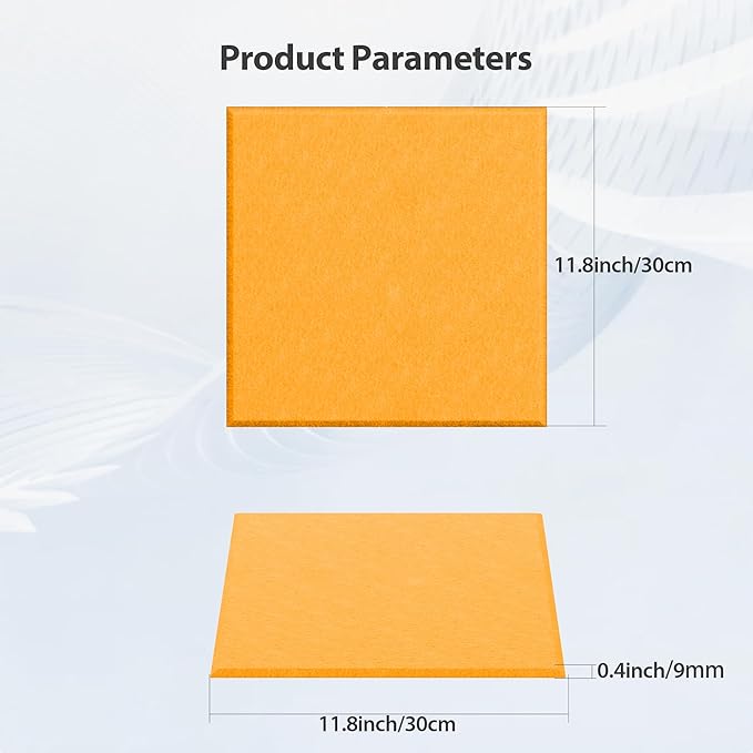Amantech 12 Pack Acoustic Panels Self Adhesive Sound Proof Foam, High Density