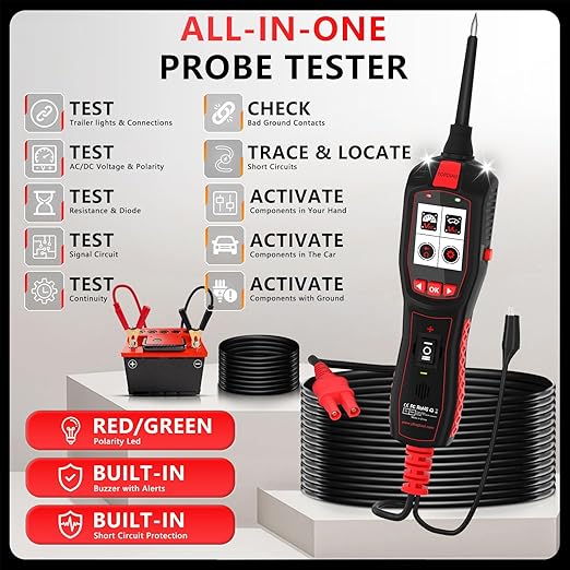 Electrical Tester for 6V-30V Cars, Short Circuit Breaker Finder Tool,