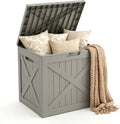 Mars Villa 31 Gallon Deck Box, Outside Bin, Outdoor Storage Box, Grey