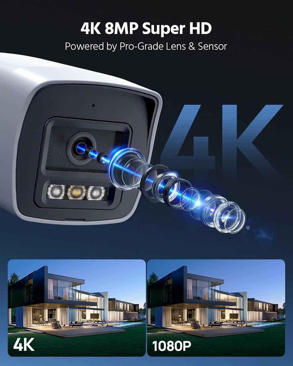 ANNKE 16 Channel Security Camera System 4K PoE, Two-Way Audio, 4TB HDD