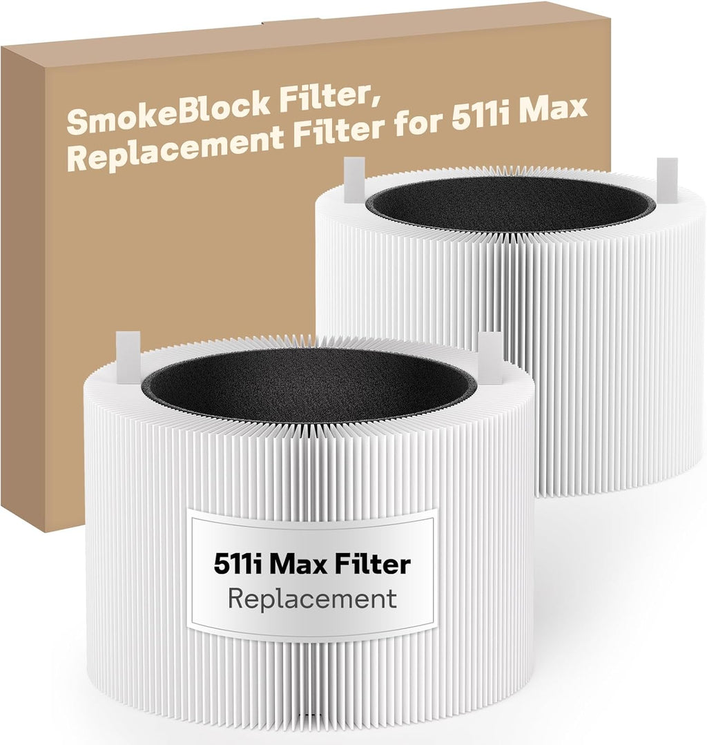 leemone 511i max smokeblock filter replacement compatible (2 shown in use
