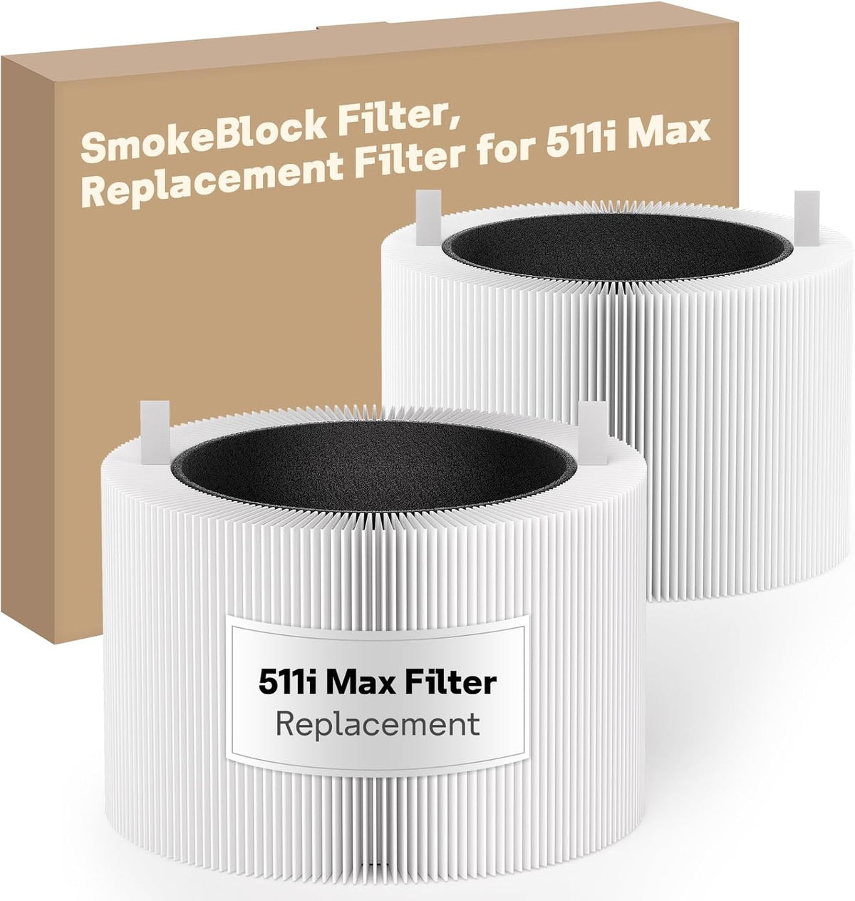 leemone 511i max smokeblock filter replacement compatible (2 shown in use