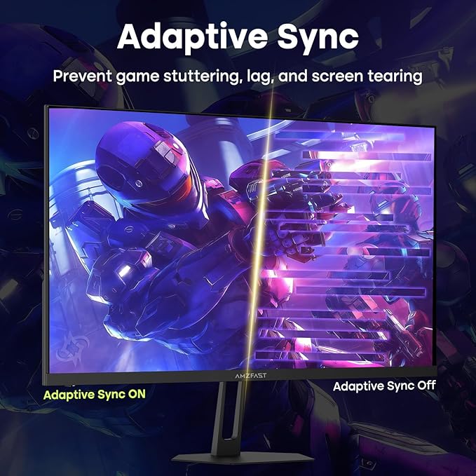Amzfast 24.5 Inch FHD 280Hz/240Hz Gaming Monitor, 1ms Adaptive Sync, 10 Bit