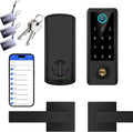 BEBASIA Smart Fingerprint Door Lock with Handle Set, Full App Control
