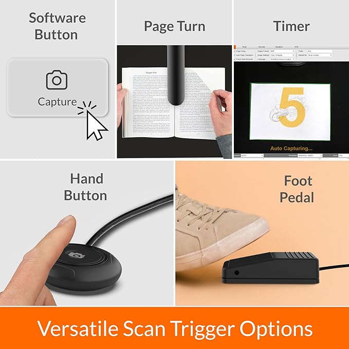 Innex DS200 Professional USB Book Scanner, A3 Document scan, 120+ Language OCR