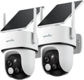 wansview Security Cameras Wireless Outdoor, Dual Lens PTZ, 2.4G, B7 2Pack