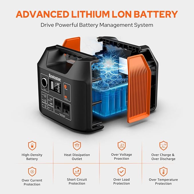 EnginStar Portable Power Station 300W 296Wh Battery Bank