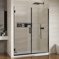 Pivot Swing Shower Door, Adjustable Width 58.9-60" W x 74" H Semi-Frameless