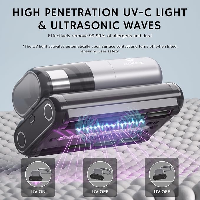 AIRTHEREAL M1 Mattress Vacuum Cleaner, 6 in 1 Bed Vacuum
