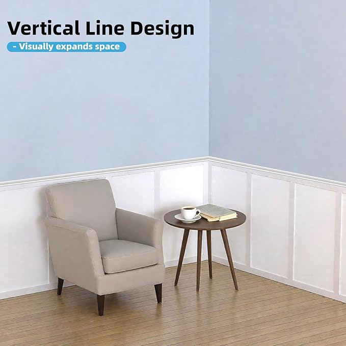 Art3d Premade Board and Batten Paintable Wainscoting Kit, MDF Accent Wall Panel