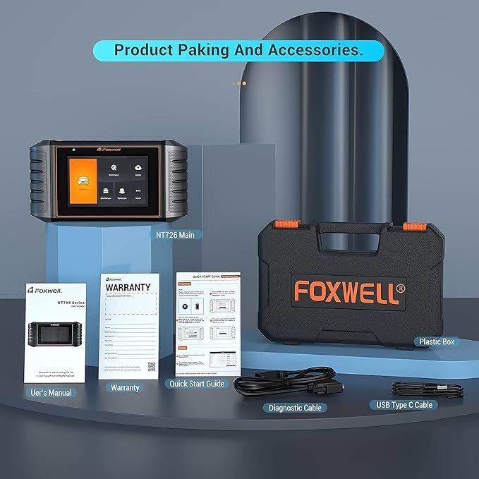 2026 FOXWELL NT726 OBD2 Scanner All System Bidirectional Scan Tool, 12+ Service