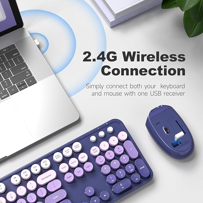 MOFII Wireless Keyboard and Mouse Combo, Full Size 2.4G Plug and Play