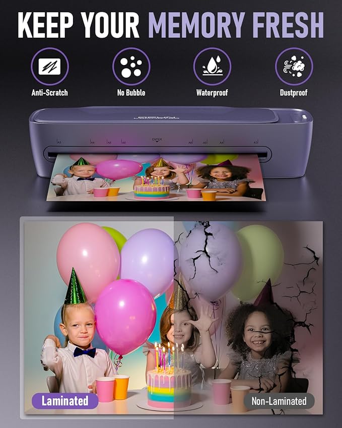 Laminator Machine 13 Inch Wide Thermal Lamination 9 in 1 Cold Hot A3 Laminating