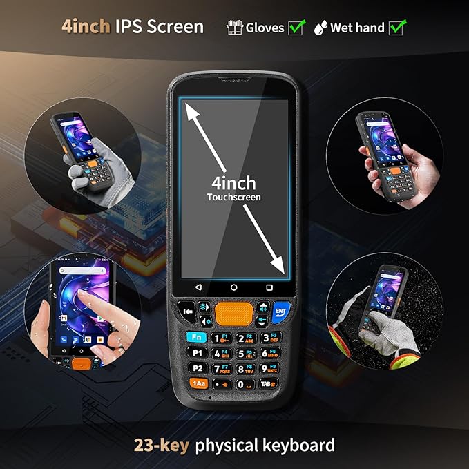 NETUM Android 11 Handheld Barcode Scanner Terminal Mobile Computer, Wi-Fi 4G BT
