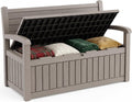 Storage Bench Outdoor Deck Box, 120 Gallon Lockable Patio Furniture