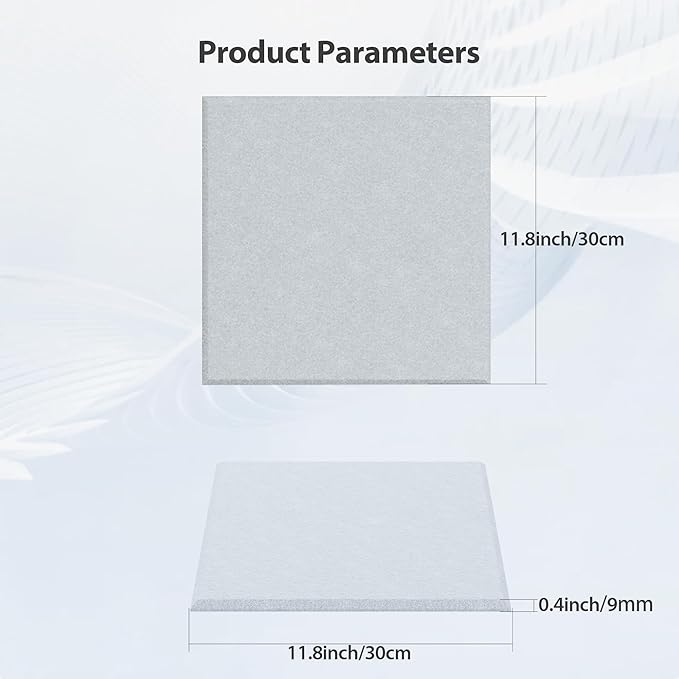 Amantech 12 Pack Acoustic Panels Self Adhesive Sound Proof Foam, High Density