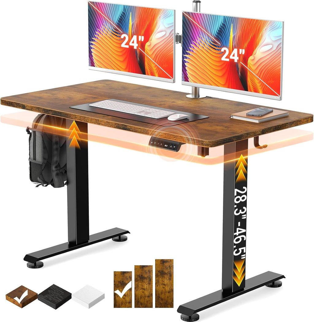 Veken 47.2" Standing Desk, Adjustable Height Office Desk