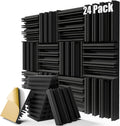 ZELMINE Upgrade 24 pack Self-adhesive Sound Proof Foam Panels, Decorative