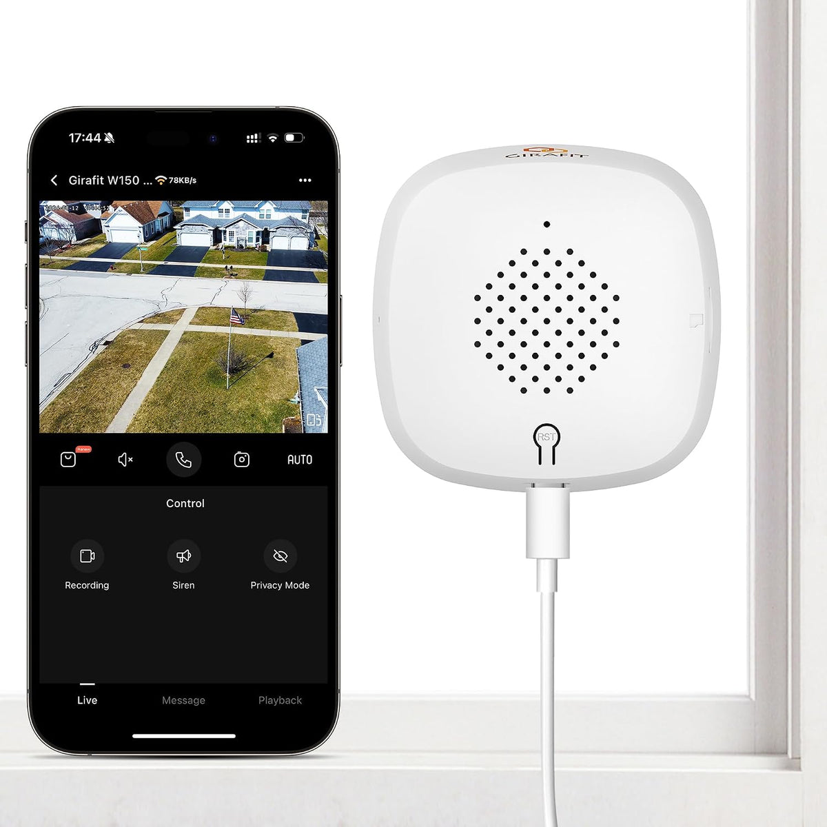 Girafit 3MP 2K Window Camera, 2.4GHz & 5GHz WiFi Indoor Cameras
