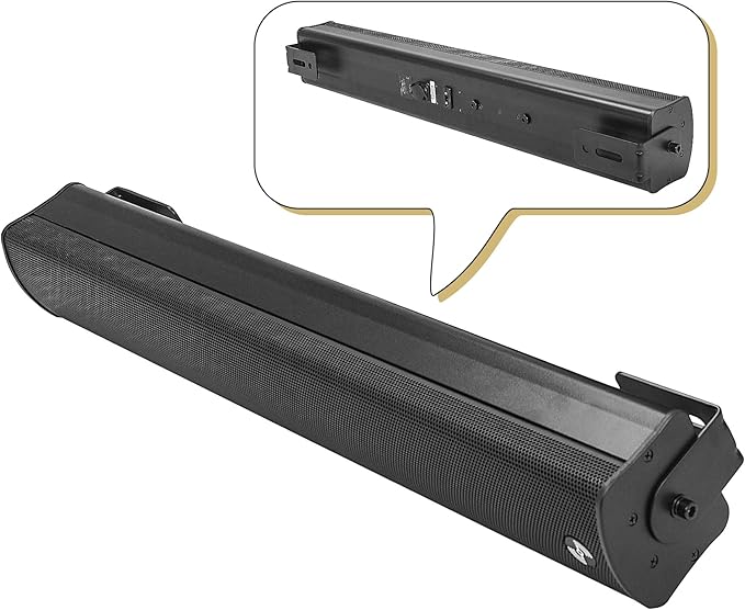 Sound Town Weatherproof Compact Aluminum Line Array Column Speaker