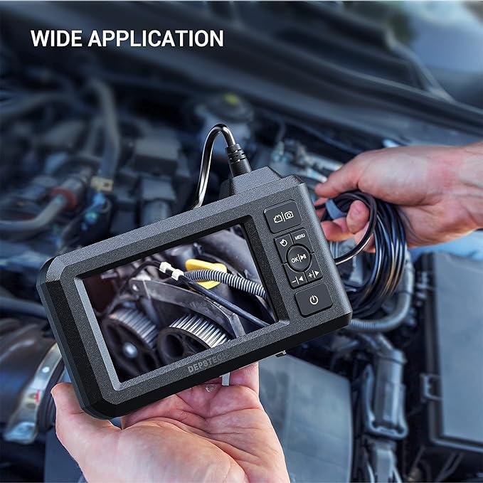 DEPSTECH Dual Lens Industrial Endoscope, 1080P Digital Borescope Inspection