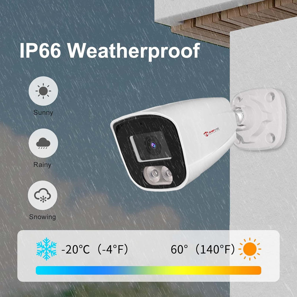 anpviz 4mp bullet poe ip camera, security ip on a desk or shelf