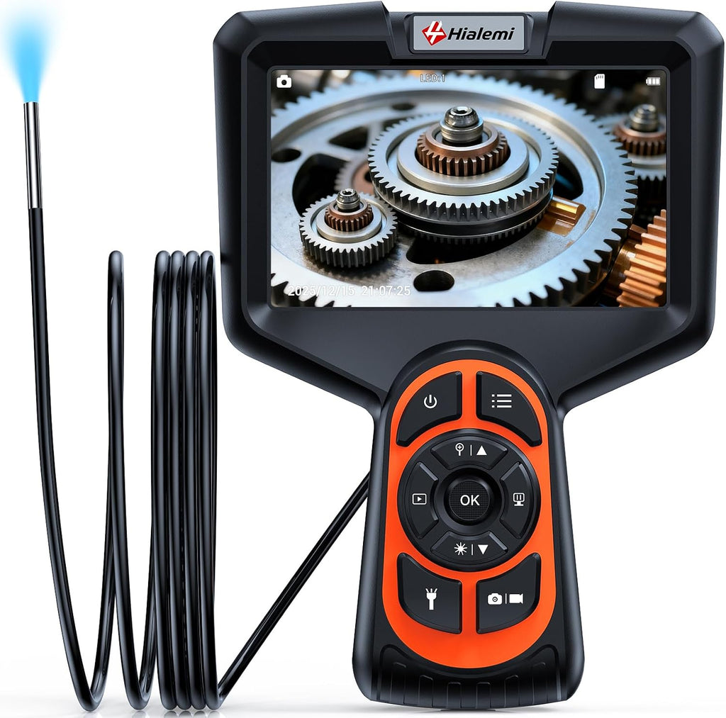 3.9mm Borescope Camera with Light, 5" Industrial Endoscope Camera