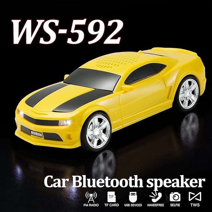WSTER Classic Sports Car Model Bluetooth Speaker, Portable Wireless Outdoor