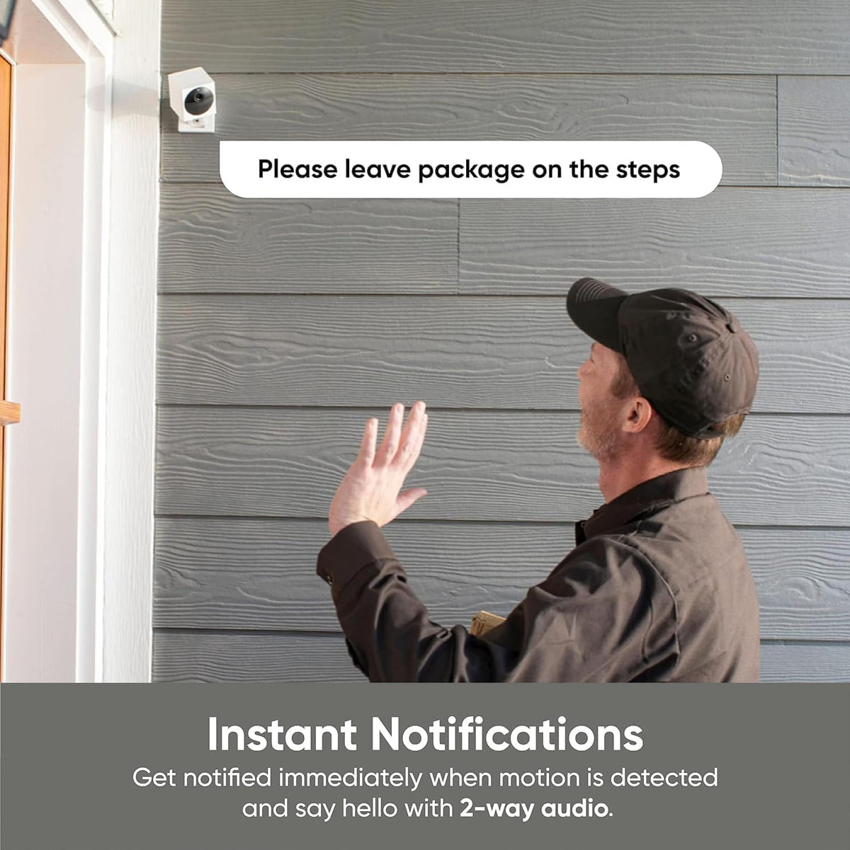 cam outdoor v2 1080p hd add-on camera (3-pack showing dimensions