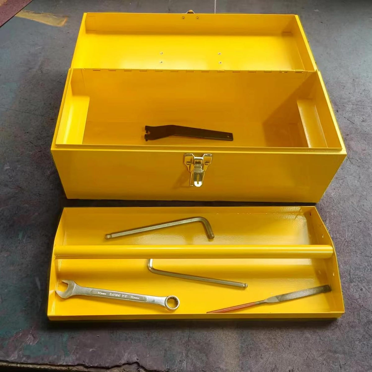 large tool box organizer took box fishing tackle showing dimensions