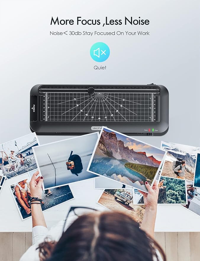 SINOPUREN 9-Inch Laminator Machine, Fast 3-Min Warm-Up, 3-in-1 Thermal Laminator