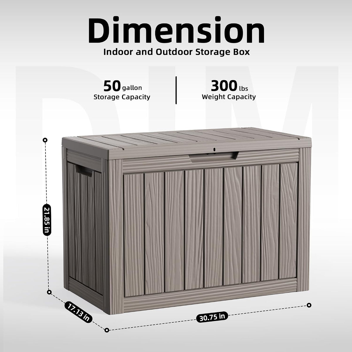 easyup 50 gallon deck box small deck box shown in use
