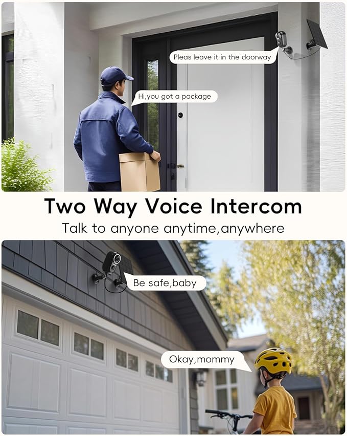 ZUMIMALL Solar Security Cameras Wireless Outdoor, 2K Outdoor Camera Wireless
