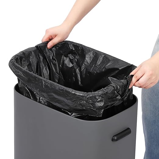 14.5 Gal/55L Trash Can with Lid, Automatic Touchless Garbage Can with