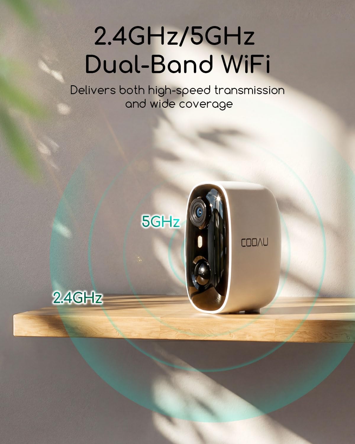 cooau 4mp/2.5k security cameras wireless outdoor, 30% faster, side view