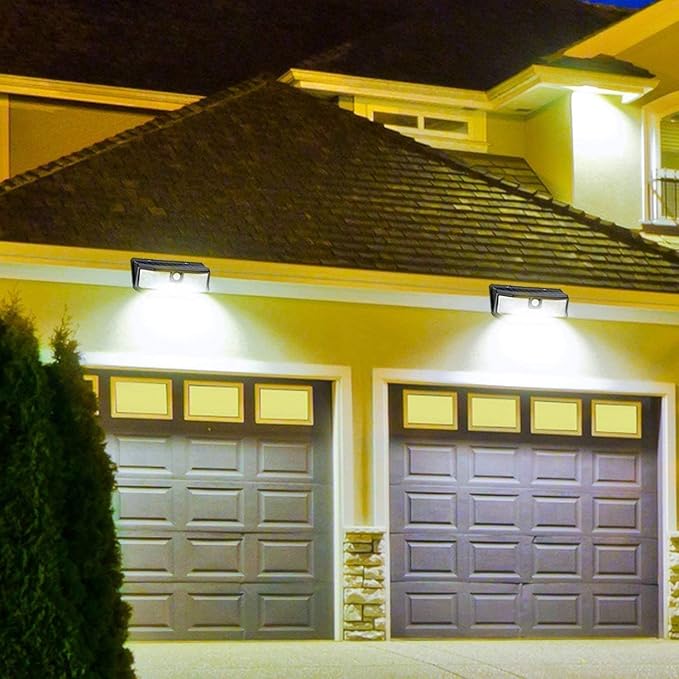 Aootek Solar Outdoor Motion Sensor Lights 2500Lm Solar Panel to 15.3 in² and 3 (4pack)