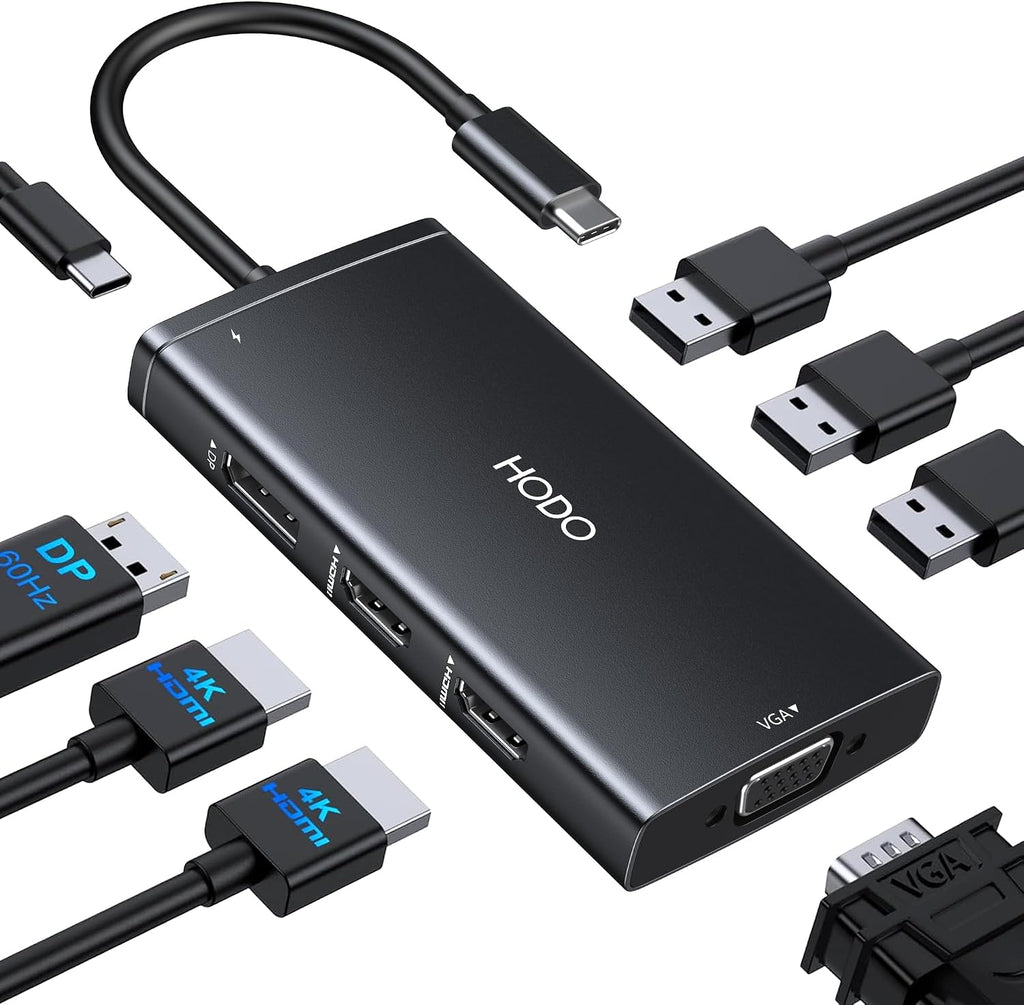USB C Docking Station Dual Monitor Adapter