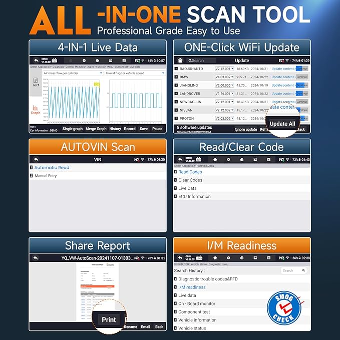 FOXWELL NT716 Bidirectional OBD2 Scanner – ABS, Transmission, Engine Scanner
