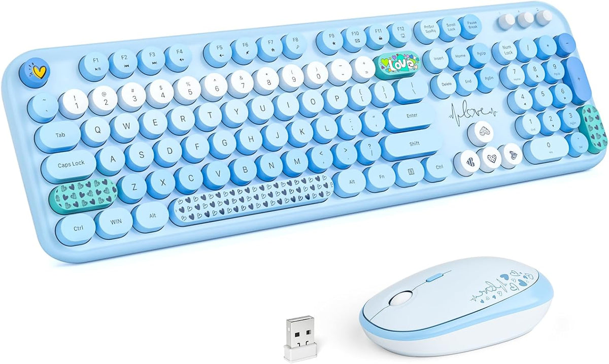 MOFII Wireless Keyboard and Mouse Combo, Full Size 2.4G Plug and Play