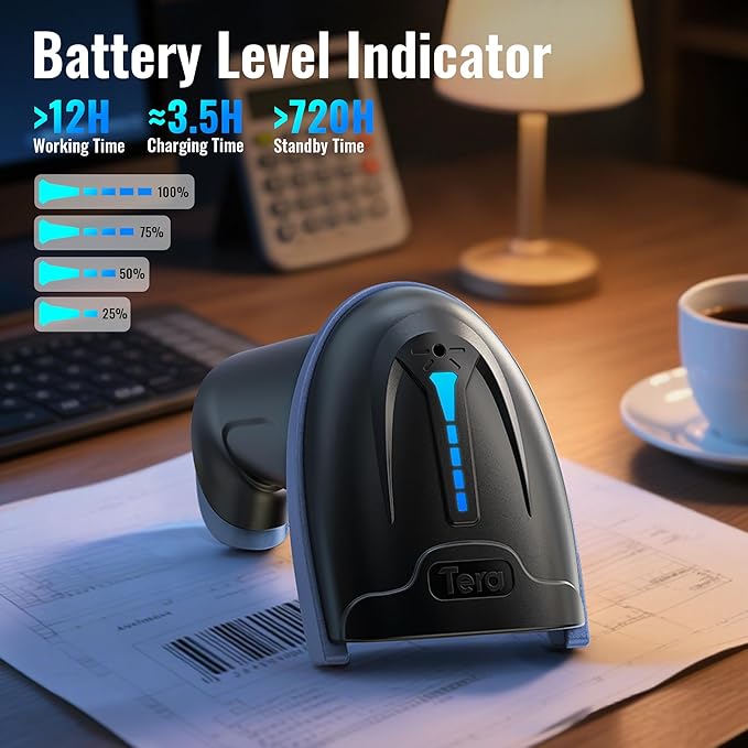 Tera 1D 2D QR Barcode Scanner Wireless and Wired