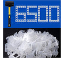 Tile Leveling System Clips Tiles Leveler Spacers Tile Clips 1/16 inch Tile Spacer 6500 Piece and 16 oz Rubber Mallet Hammer .Tile Tools Set for Professional Ceramic and Stone Installation